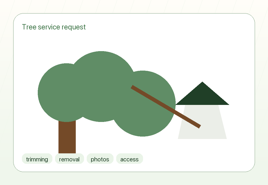 Tree service request